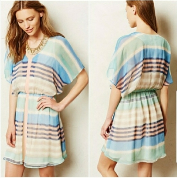 Anthropologie Meadow Rue Decatur Stripe Dress - Picture 1 of 8